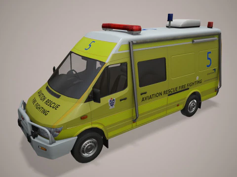 ARFF Fire Fighting Vehicle --393-- 3D Model