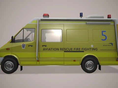 ARFF Fire Fighting Vehicle --393-- 3D Model