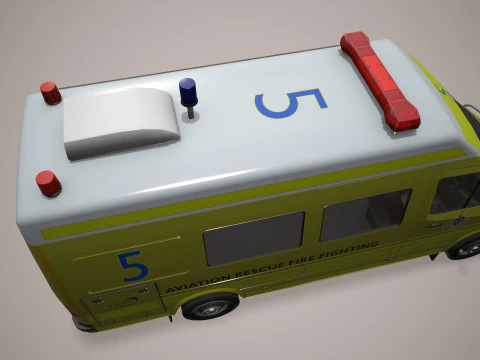 ARFF Fire Fighting Vehicle --393-- 3D Model