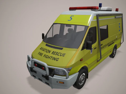 ARFF Fire Fighting Vehicle --393-- 3D Model