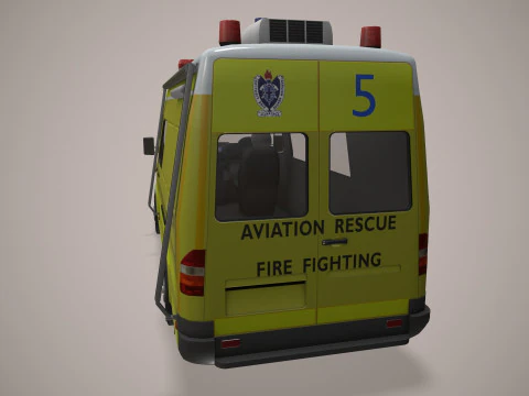 ARFF Fire Fighting Vehicle --393-- 3D Model