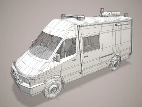 ARFF Fire Fighting Vehicle --393-- 3D Model