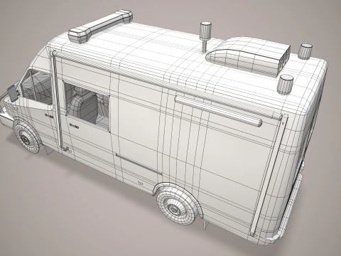 ARFF Fire Fighting Vehicle --393-- 3D Model