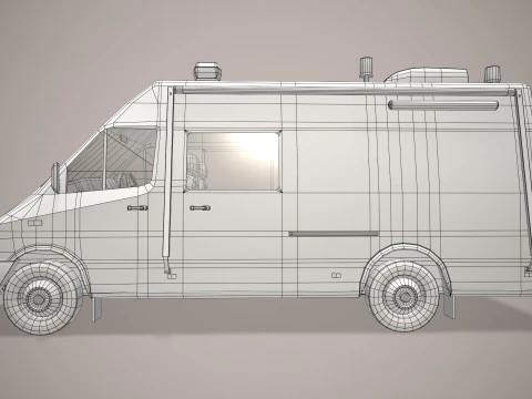 ARFF Fire Fighting Vehicle --393-- 3D Model