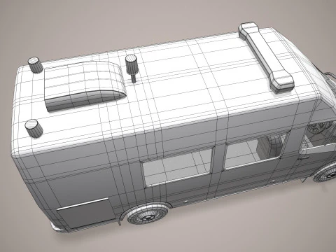 ARFF Fire Fighting Vehicle --393-- 3D Model