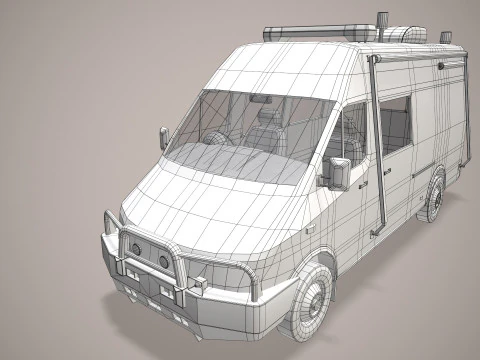 ARFF Fire Fighting Vehicle --393-- 3D Model