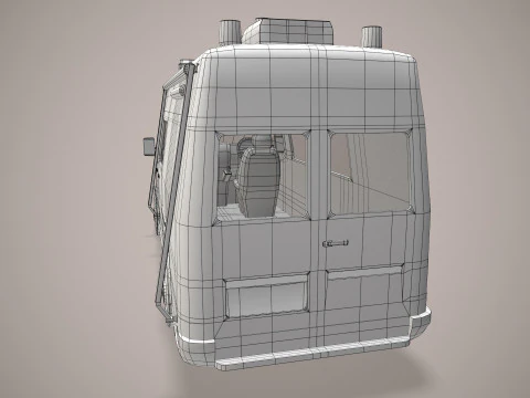 ARFF Fire Fighting Vehicle --393-- 3D Model