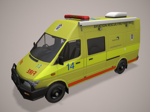 ARFF消防车--394-- 3D 模型