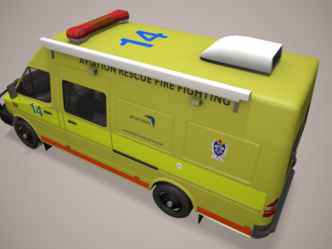 ARFF消防车--394-- 3D 模型