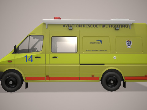 ARFF消防车--394-- 3D 模型