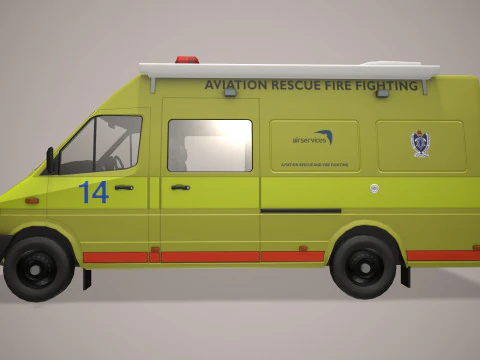 ARFF Fire Fighting Vehicle --394-- 3D Model