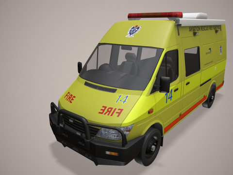 ARFF消防车--394-- 3D 模型