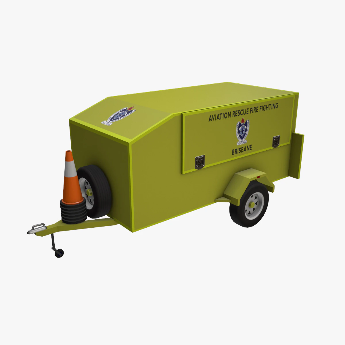 ARFF Support Trailer --395-- 3D Model .c4d .max .obj .3ds .fbx .stl .blend 