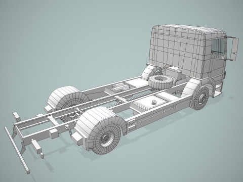 卡车底盘--401-- 3D 模型