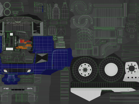 卡车底盘--401-- 3D 模型