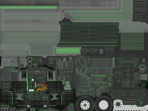 Dump Truck --402-- 3D Model