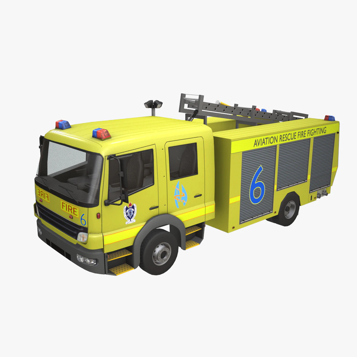 ARFF Fire Fighting Truck --403-- 3D Model .c4d .max .obj .3ds .fbx .stl .blend