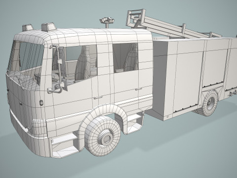 Truk Pemadam Kebakaran ARFF --403-- Model 3D