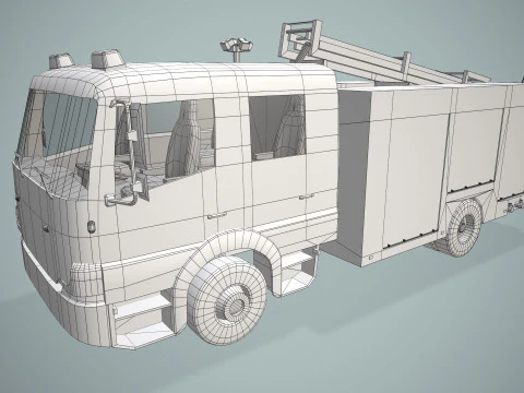 ARFF Fire Fighting Truck --403-- 3D Model