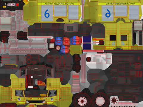 Truk Pemadam Kebakaran ARFF --403-- Model 3D