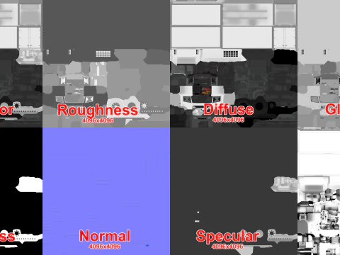 냉장고 트럭 --404-- 3D 모델