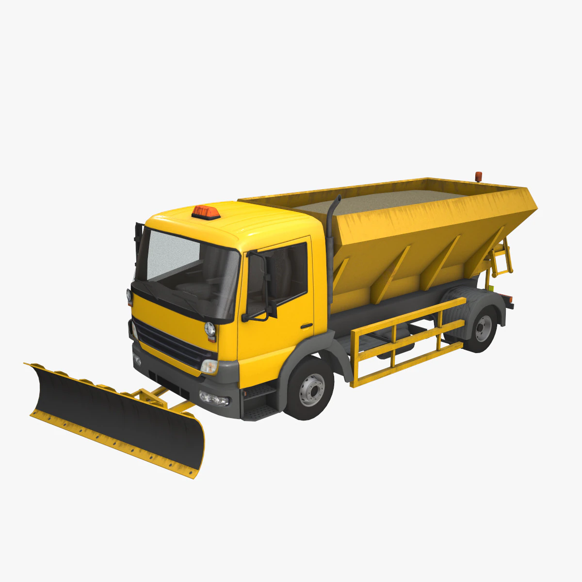 Snowplow Truck --405-- 3D Model .c4d .max .obj .3ds .fbx .stl .blend