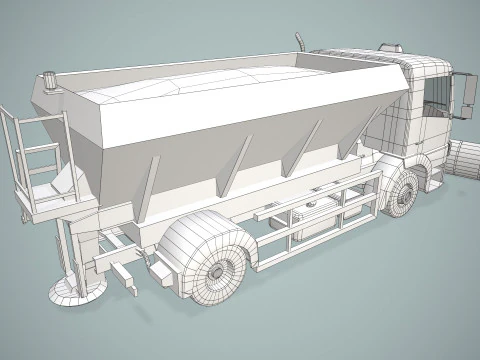 Snowplow Truck --405-- 3D Model