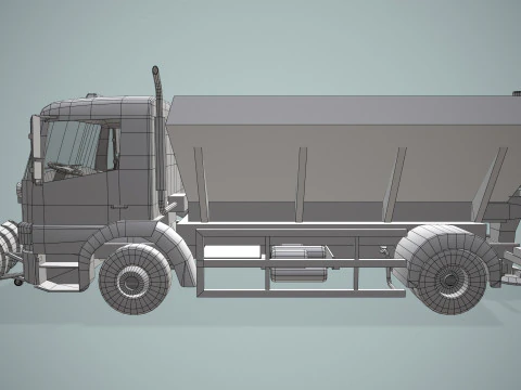 Snowplow Truck --405-- 3D Model