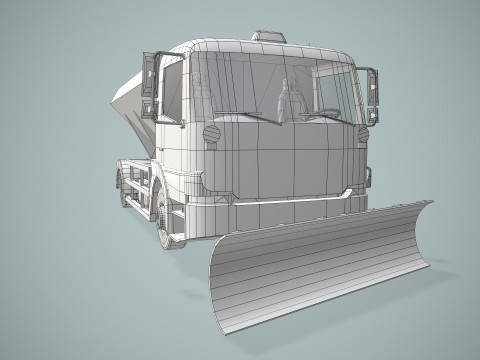 Camion spazzaneve --405-- Modello 3D
