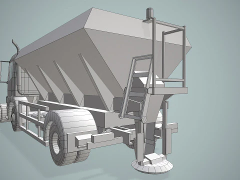 Snowplow Truck --405-- 3D Model