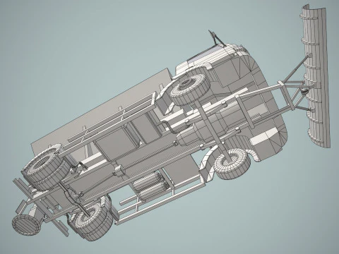 Snowplow Truck --405-- 3D Model