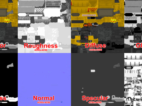 Camion spazzaneve --405-- Modello 3D