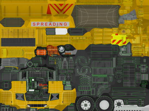 Camion spazzaneve --405-- Modello 3D