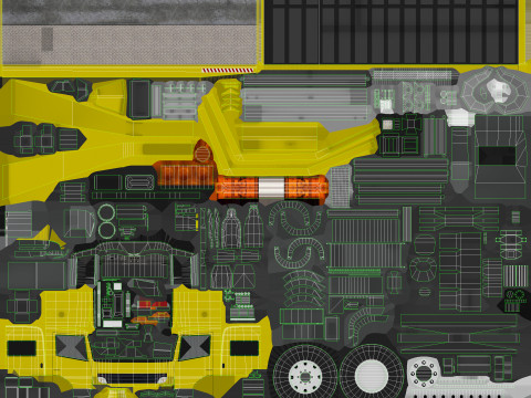 Truk Derek --407-- Model 3D