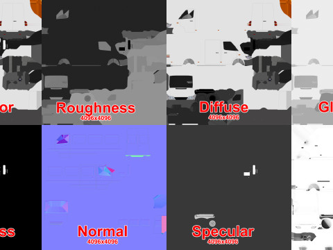 Вантажний фургон --409-- 3D Модель