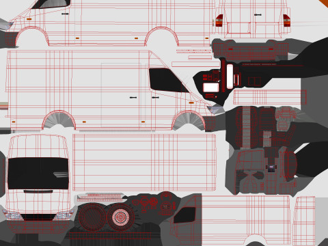 Вантажний фургон --409-- 3D Модель