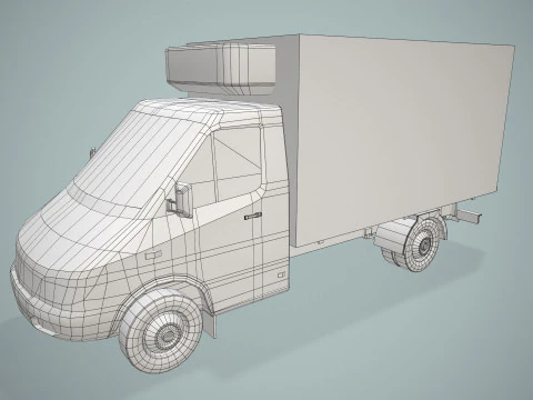 Camion frigorifero --411-- Modello 3D