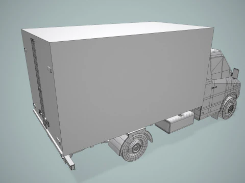 Camion frigorifero --411-- Modello 3D