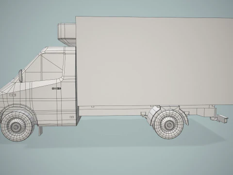 Camion frigorifero --411-- Modello 3D