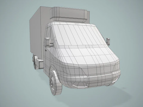 Camion frigorifero --411-- Modello 3D