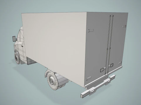 Camion frigorifero --411-- Modello 3D