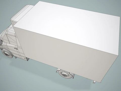Camion frigorifero --411-- Modello 3D