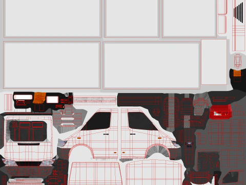 Camion frigorifero --411-- Modello 3D