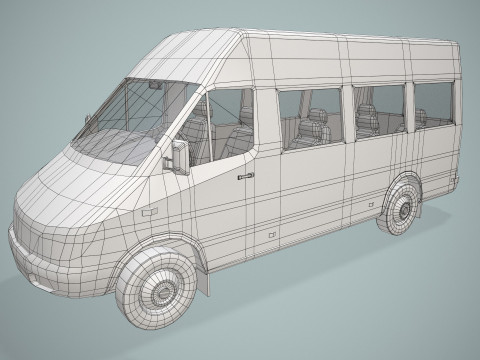 여객밴 --412-- 3D 모델