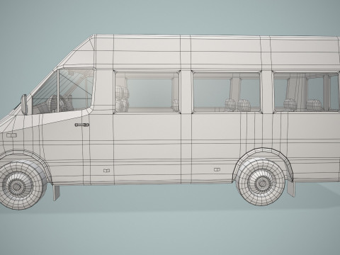 여객밴 --412-- 3D 모델