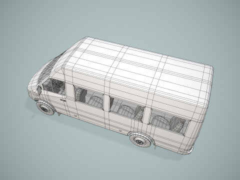 여객밴 --412-- 3D 모델