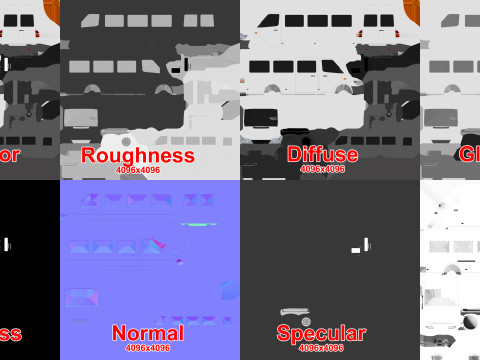 여객밴 --412-- 3D 모델