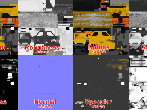 Tow Truck --413-- 3D Model