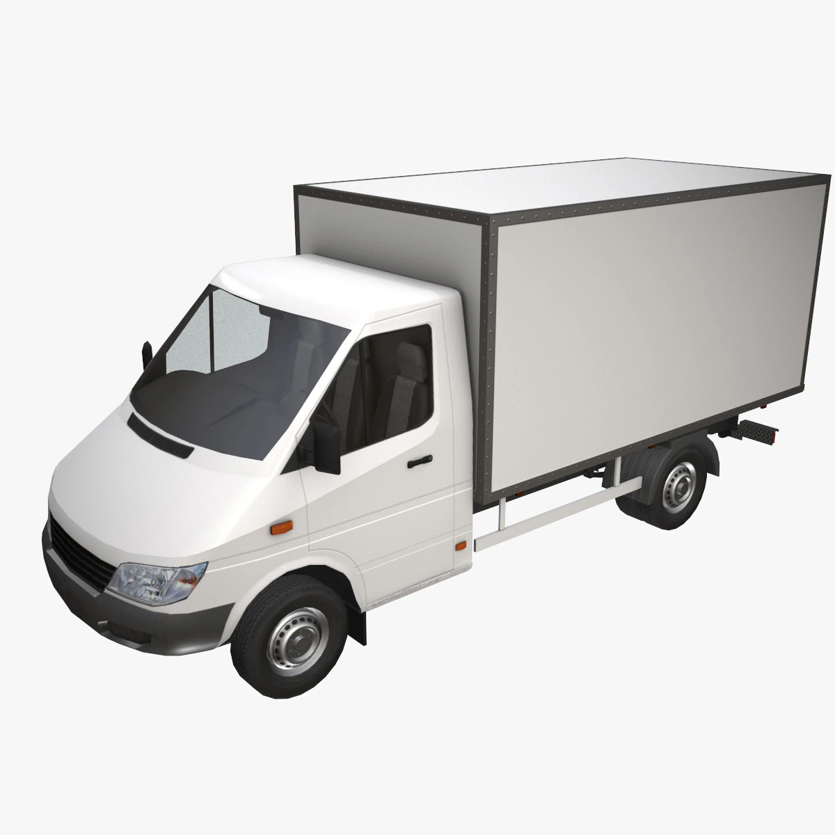Box Van Truck --414-- 3D Model .c4d .max .obj .3ds .fbx .stl .blend 