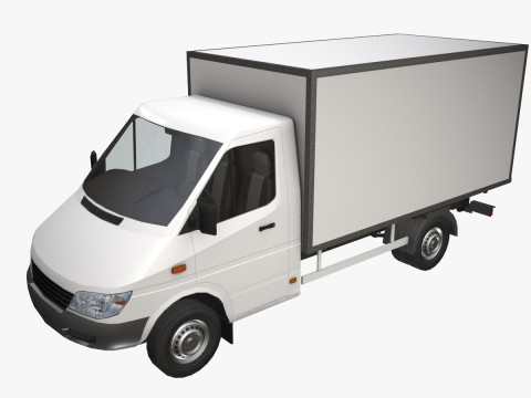 Camión caja furgoneta --414-- Modelo 3D